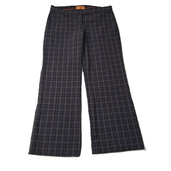 Vintage Joe Fresh New Checker Print Wide Leg Womens Pant Size 10 Mid Rise - Picture 1 of 14
